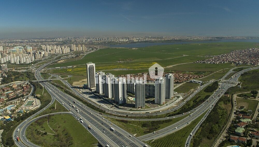 Gol Panorama residential apartments property for sale in Bahcesehir Istanbul Turkey property citizenship drone view