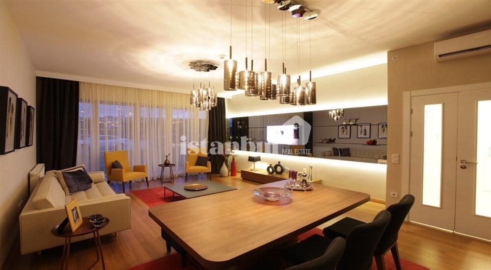 Gol Panorama residential flats property for sale in Bahcesehir Istanbul Turkey property citizenship interior living room