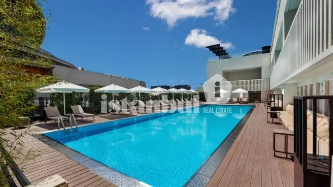 Nurol Life residence for sale in Sarıyer Istanbul turkey real estate for sale and turkey citizenship swimming pool