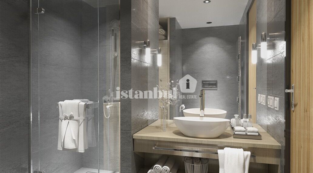Resim Modern residential apartment property for sale in Kâğıthane, Istanbul turkey real estate for sale and citizenship toilet
