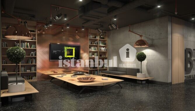 Resim Modern residential apartments for sale in Kâğıthane, Istanbul turkey real estate for sale and citizenship social facilities lobby meeting and party room