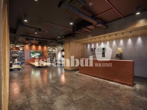 Resim Modern residential apartments for sale in Kâğıthane, Istanbul turkey real estate for sale and citizenship social facilities lobby meeting and party room