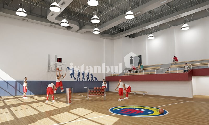 Tema Istanbul social facilities basketball fields property for sale in Kucukcekmece Istanbul Turkey real estate and citizenship