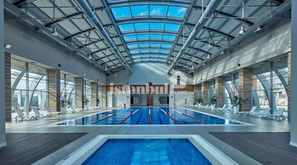 Tema Istanbul social facilities swimming pools property for sale in Kucukcekmece Istanbul Turkey real estate and citizenship