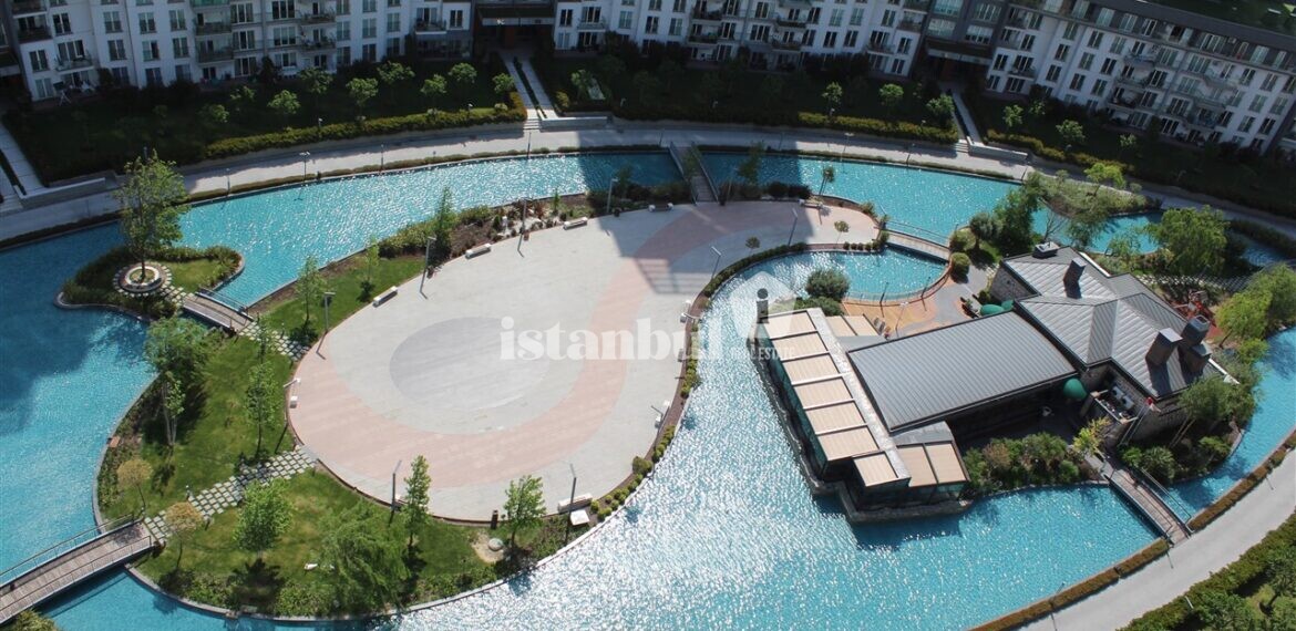 Tema Istanbul social facilities water pond property for sale in Kucukcekmece Istanbul Turkey real estate and citizenship