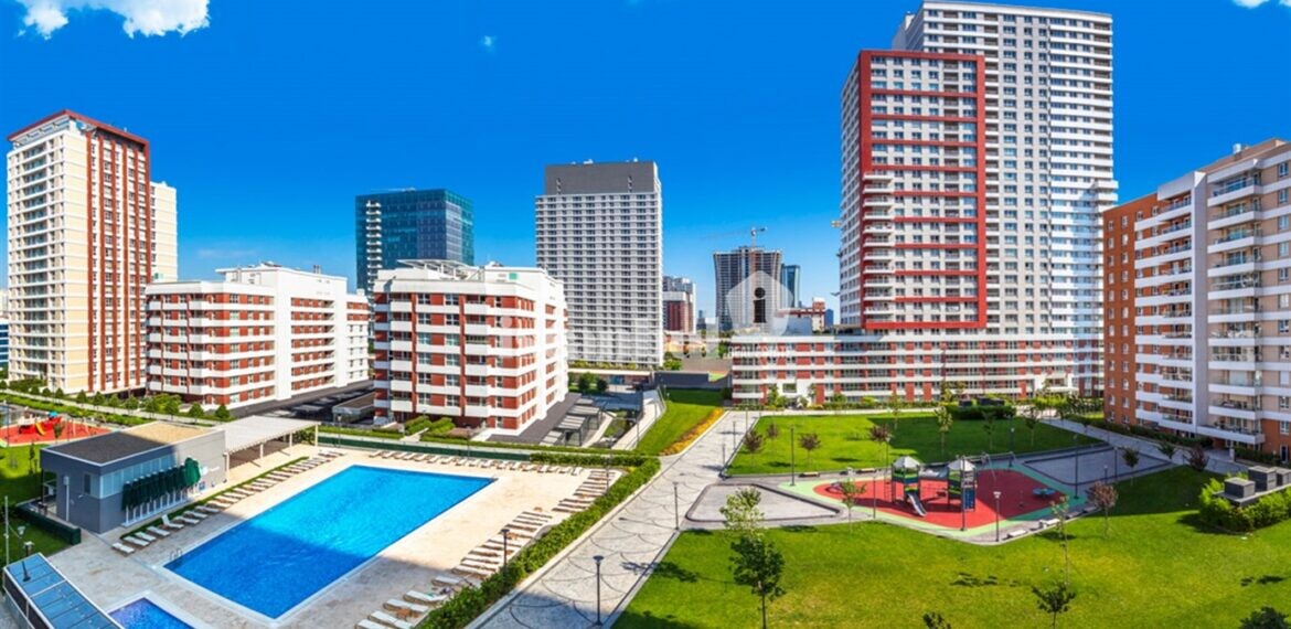 Nurol Park swimming pool residences for sale in Basin Express gunesli Istanbul real estate for sale in turkey citizenship