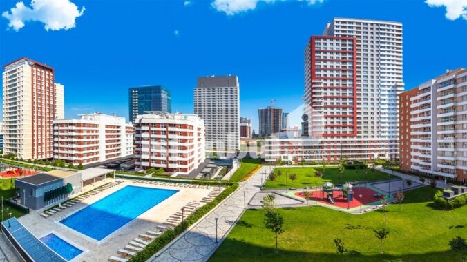 Nurol Park swimming pool residences for sale in Basin Express gunesli Istanbul real estate for sale in turkey citizenship
