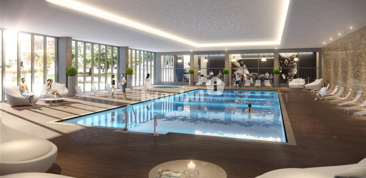 Toya Next indoor swimming pools facilities Modern luxurious apartments for sale in Basin Express Istanbul new business center in turkey real estate and citizenship